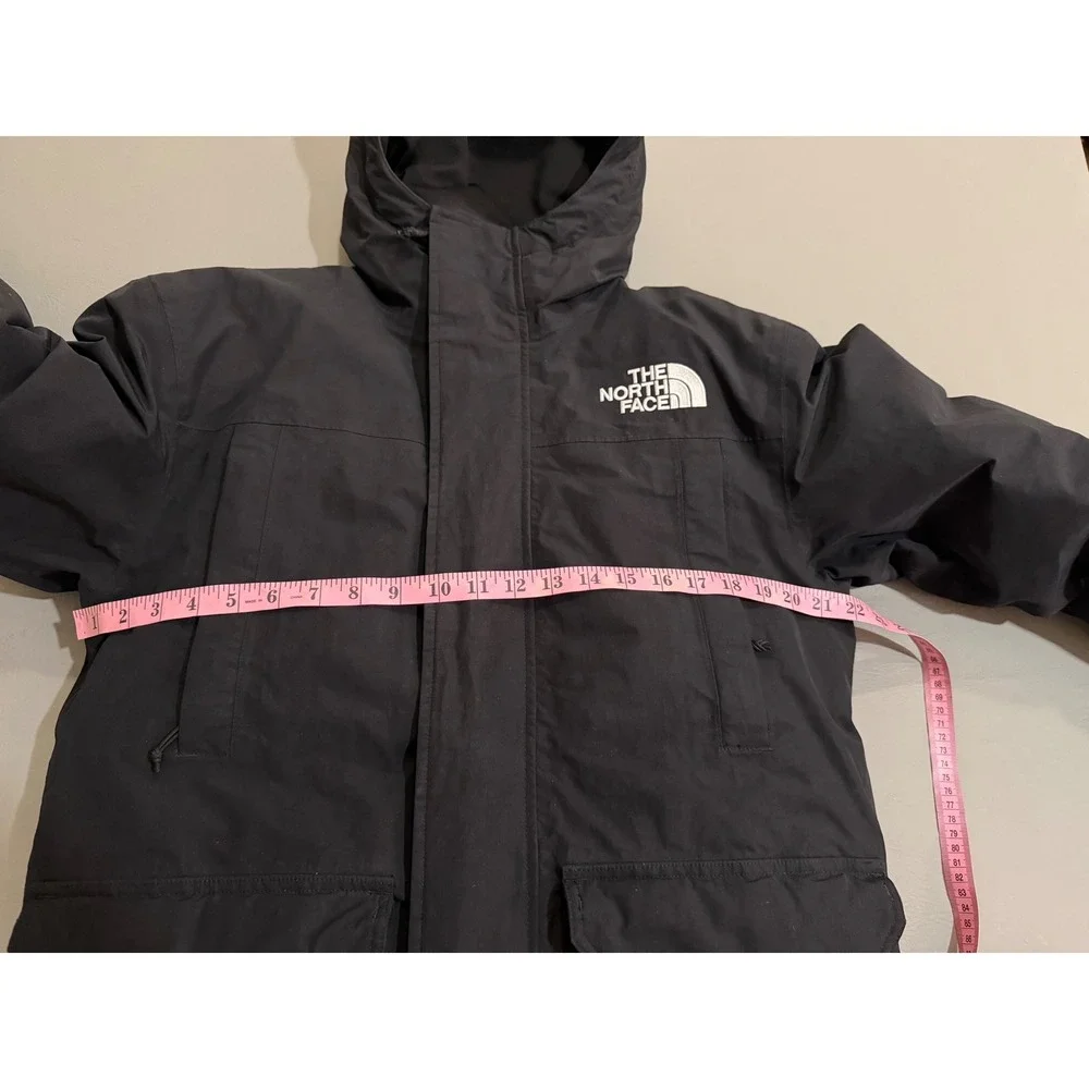 The North Face Down Parka Mens Small Black 550-Fill DryVent Hooded Jacket